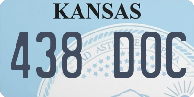 KS license plate 438DOC