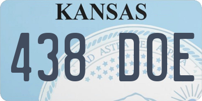 KS license plate 438DOE