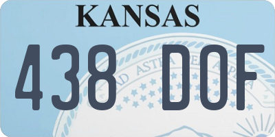 KS license plate 438DOF