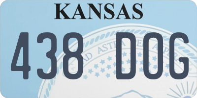 KS license plate 438DOG