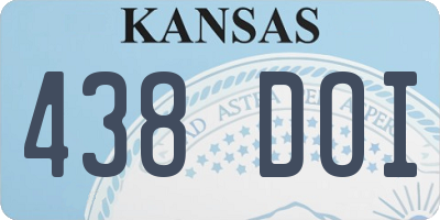 KS license plate 438DOI