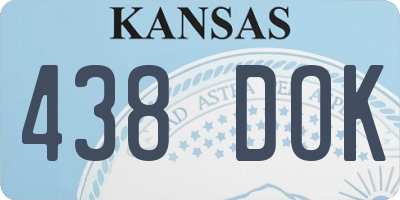 KS license plate 438DOK