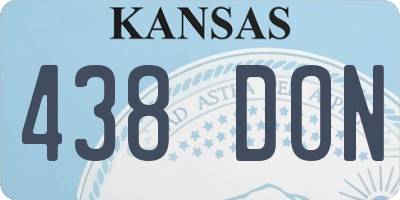 KS license plate 438DON