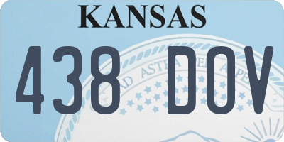 KS license plate 438DOV