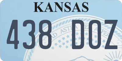 KS license plate 438DOZ