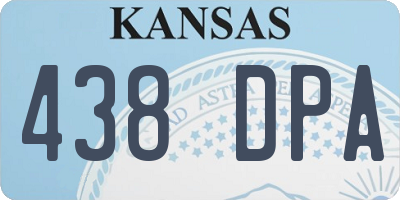 KS license plate 438DPA