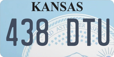 KS license plate 438DTU