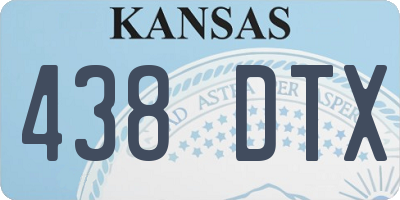 KS license plate 438DTX