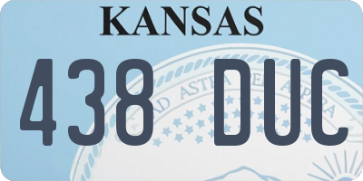 KS license plate 438DUC