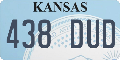 KS license plate 438DUD