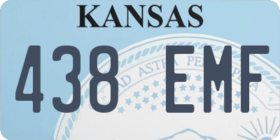 KS license plate 438EMF
