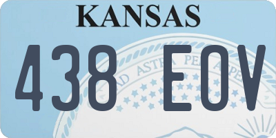 KS license plate 438EOV