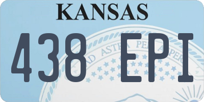 KS license plate 438EPI