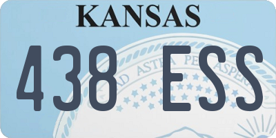 KS license plate 438ESS