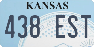 KS license plate 438EST