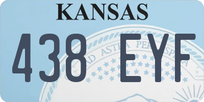 KS license plate 438EYF