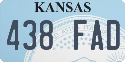KS license plate 438FAD