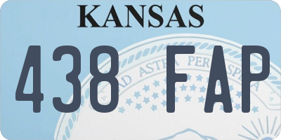 KS license plate 438FAP