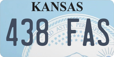 KS license plate 438FAS