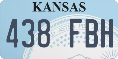 KS license plate 438FBH