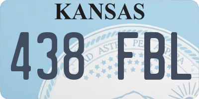 KS license plate 438FBL