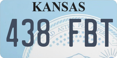 KS license plate 438FBT