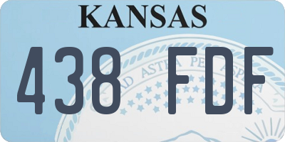 KS license plate 438FDF