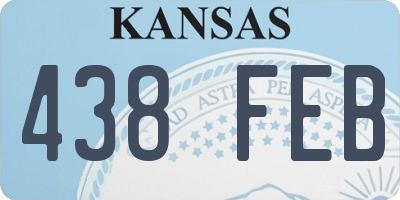 KS license plate 438FEB