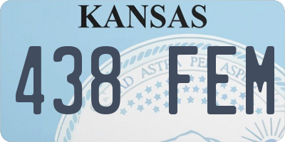 KS license plate 438FEM