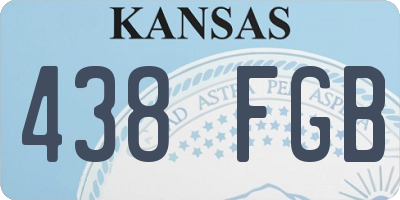 KS license plate 438FGB