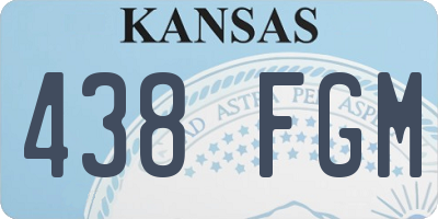 KS license plate 438FGM