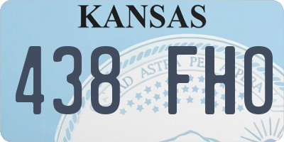 KS license plate 438FHO