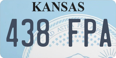 KS license plate 438FPA
