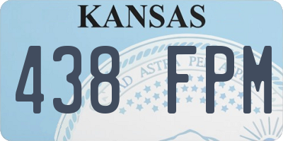 KS license plate 438FPM