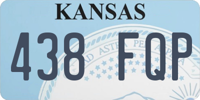 KS license plate 438FQP