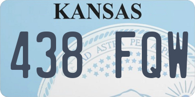 KS license plate 438FQW