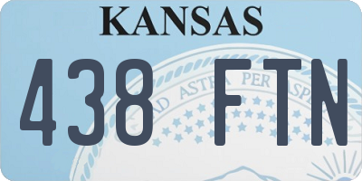 KS license plate 438FTN