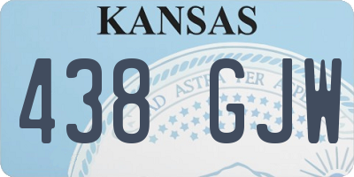 KS license plate 438GJW