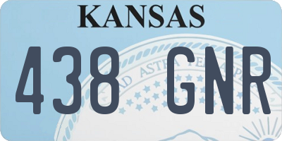KS license plate 438GNR