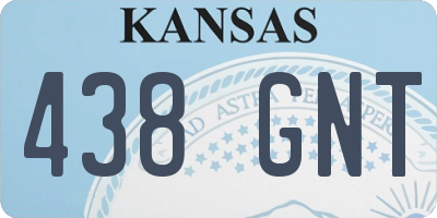 KS license plate 438GNT