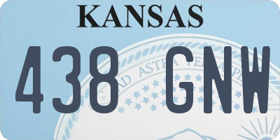 KS license plate 438GNW