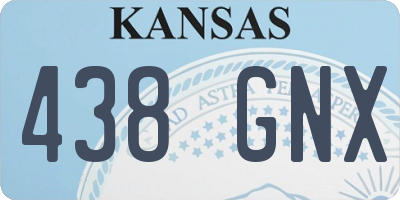 KS license plate 438GNX