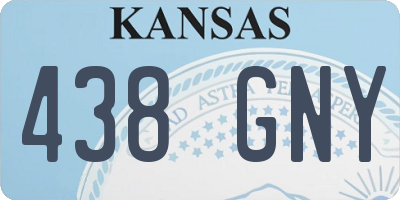 KS license plate 438GNY