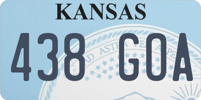 KS license plate 438GOA