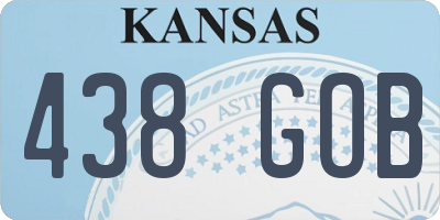 KS license plate 438GOB