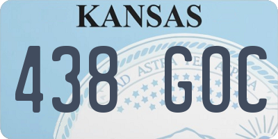 KS license plate 438GOC