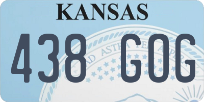 KS license plate 438GOG