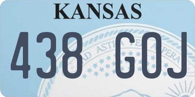 KS license plate 438GOJ