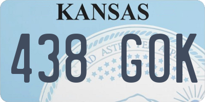 KS license plate 438GOK