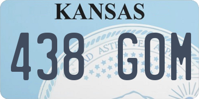 KS license plate 438GOM